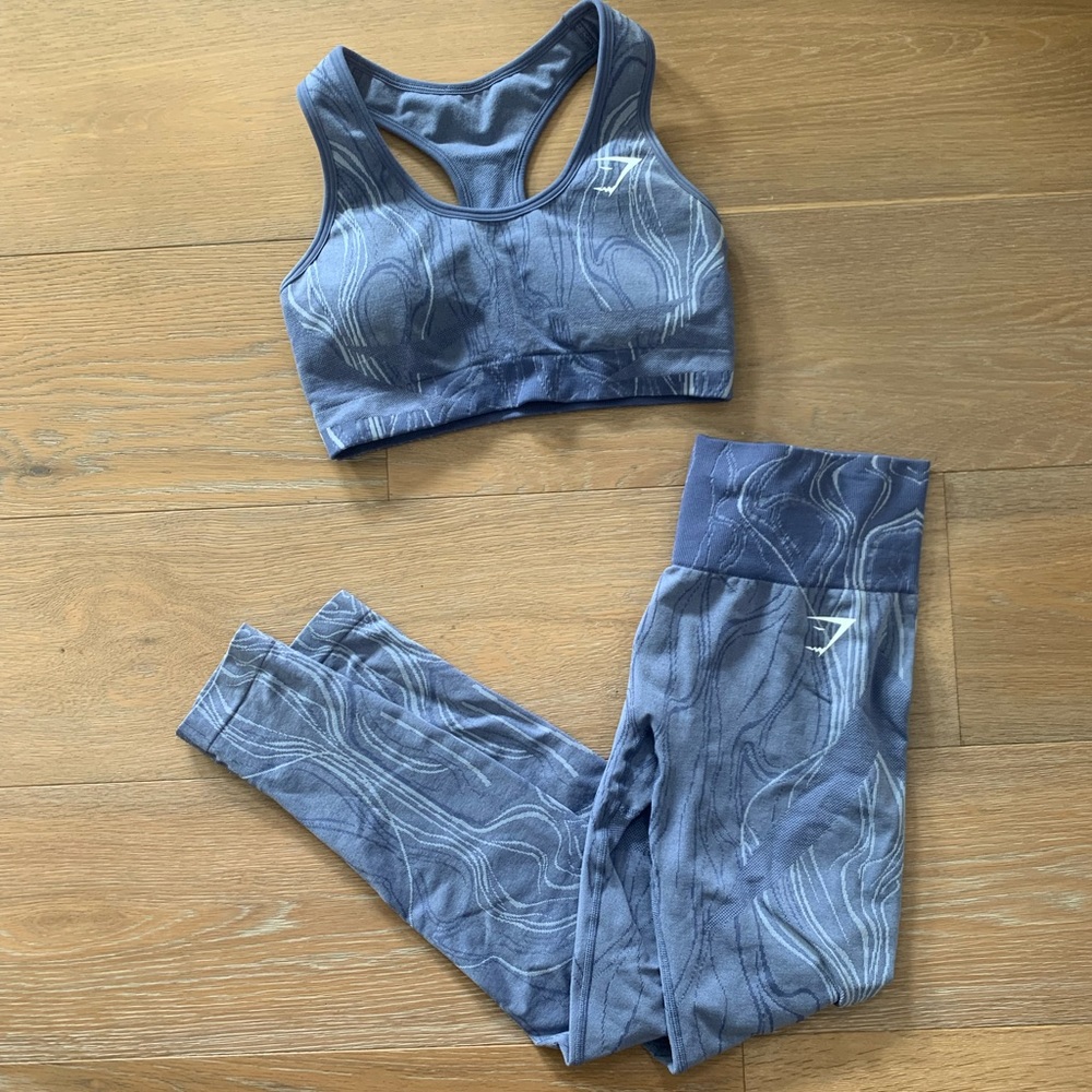 Gymshark Blue Mercury Seamless Set